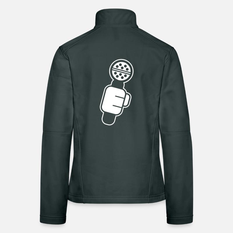 Vérification du microphone Hip-Hop Design | Rap Mic DJ Veste en tissu softshell Femme