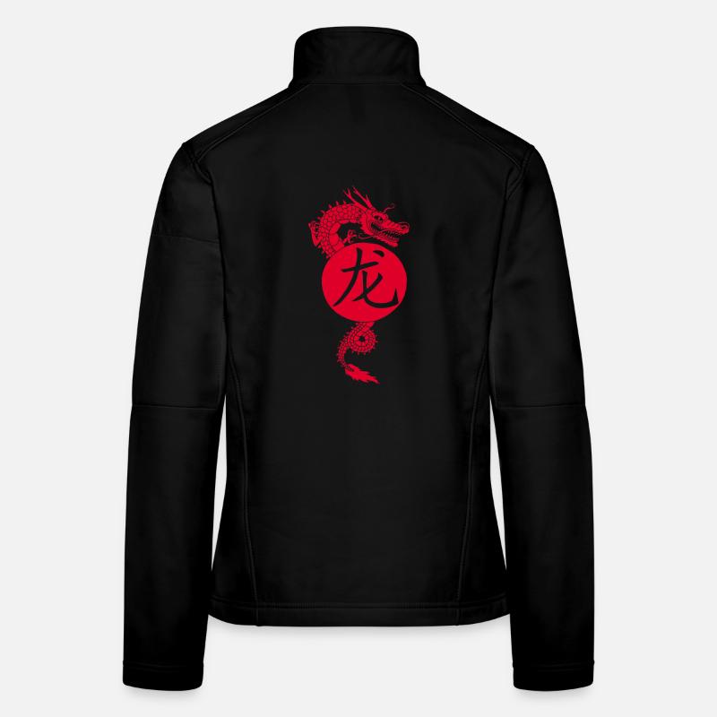 Dragon rouge de Chine Veste en tissu softshell Femme