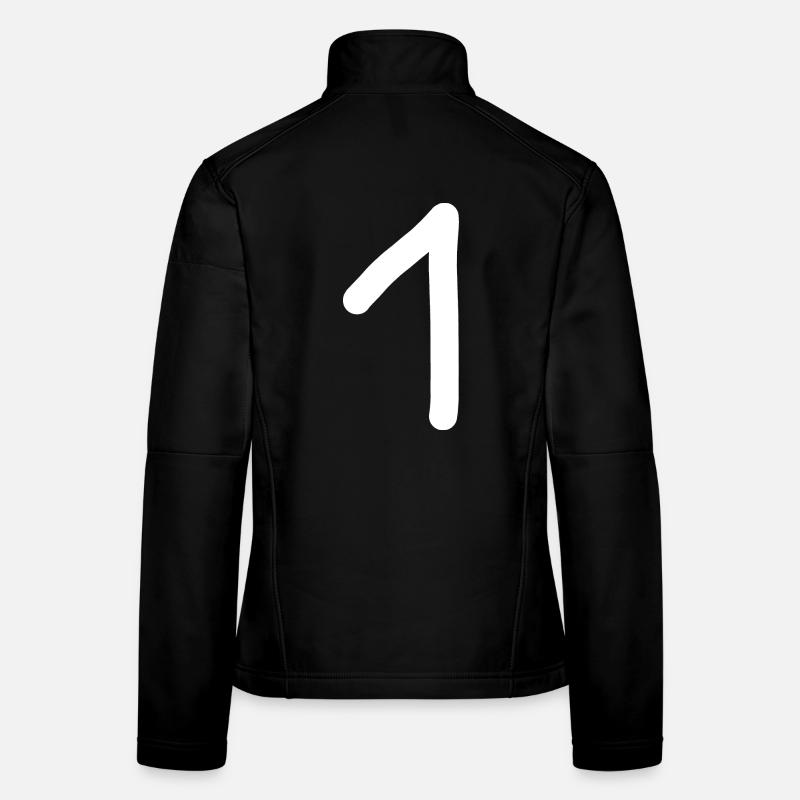 1 Nummer eins Zahl weiß Geburtstag Frauen Softshelljacke