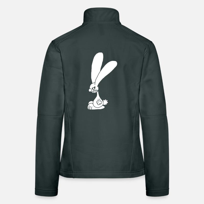 Grumpy white rabbit Women's Softshell Jacket