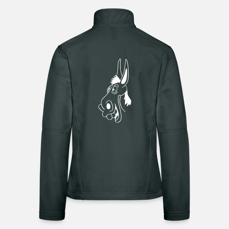 âne blanc Veste en tissu softshell Femme