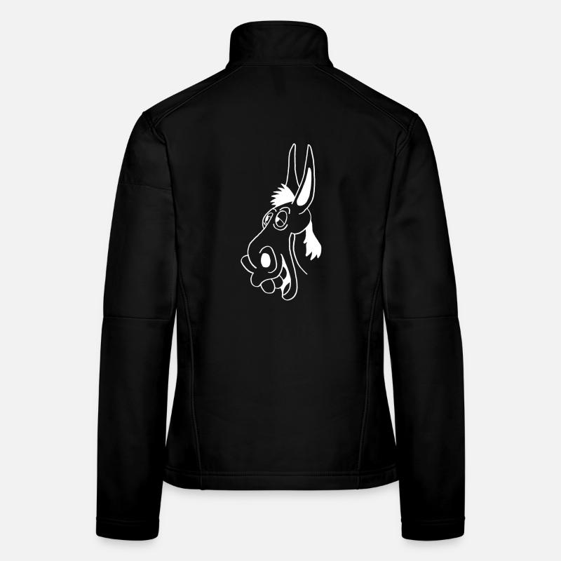 Weißer Esel Frauen Softshelljacke