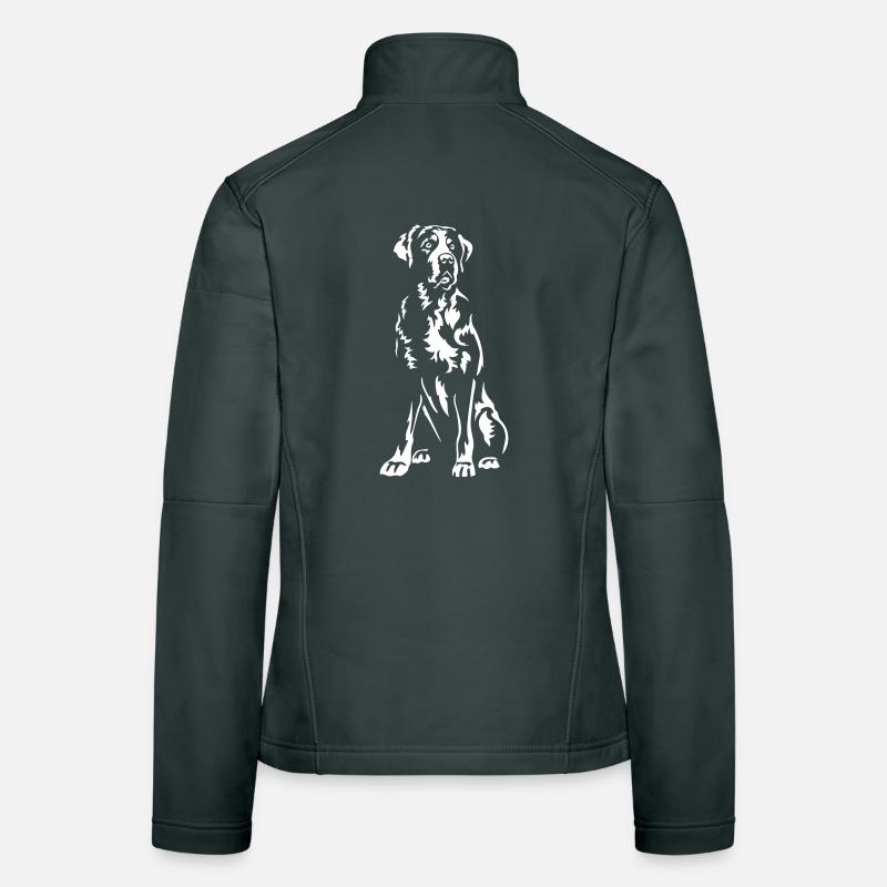 Großer Schweizer Sennenhund "Black Edition" Frauen Softshelljacke