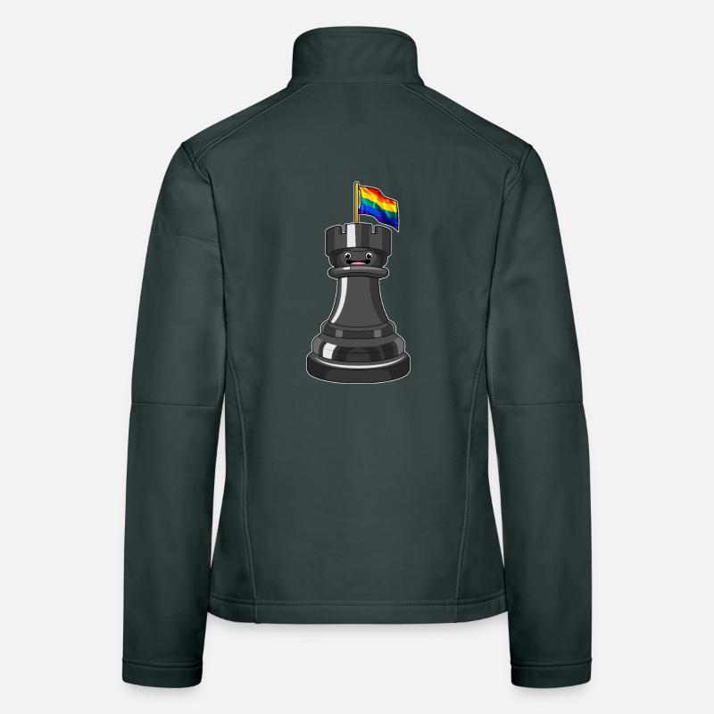 Schachfigur Turm Schach Frauen Softshelljacke