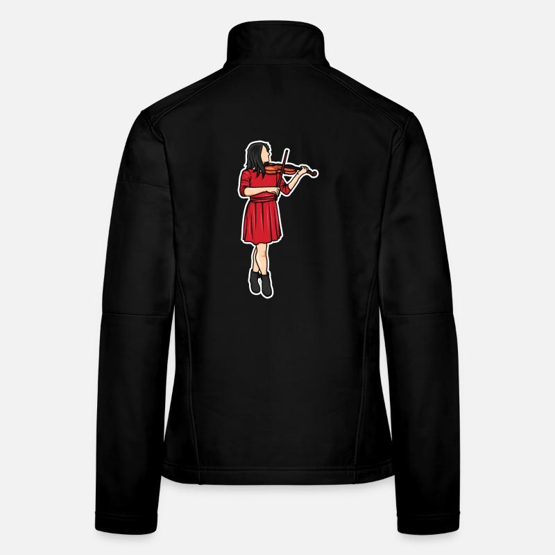 Violinist Drawing Women's Softshell Jacket