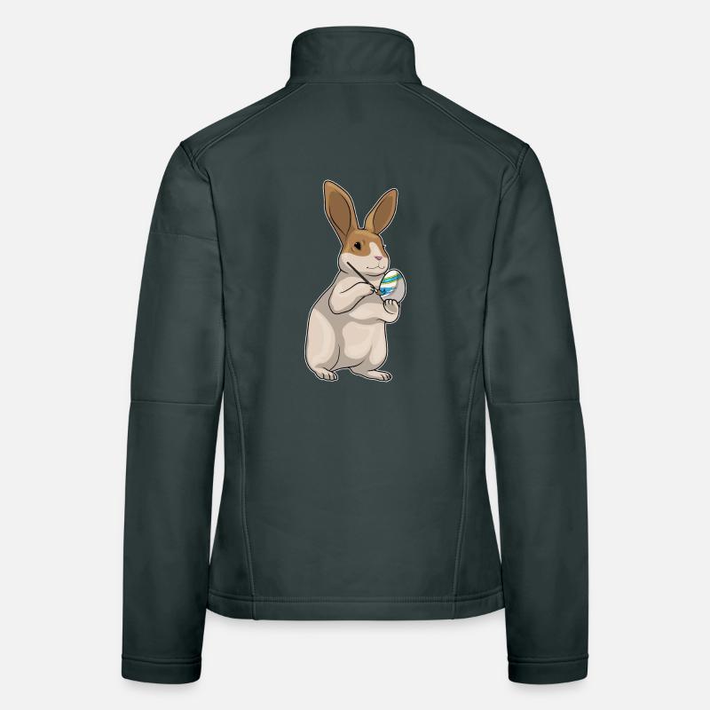 Bunny Easter Coloring Women's Softshell Jacket