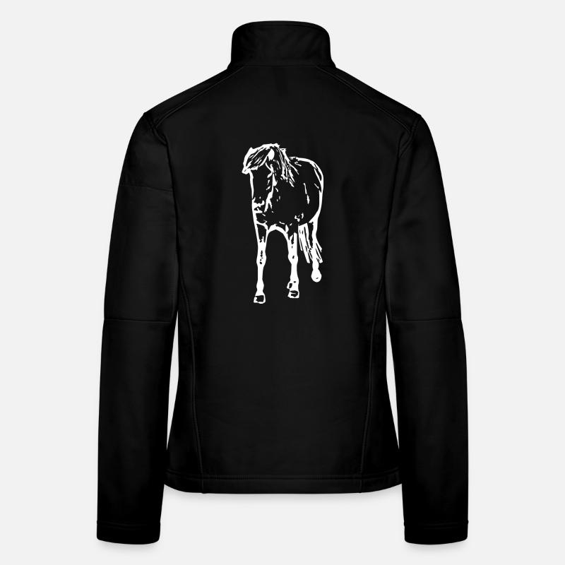 Pferde T-shirt Geschenk Reiter  Frauen Softshelljacke