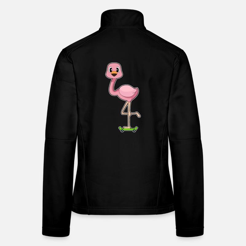 Flamingo Skater Skateboard Veste en tissu softshell Femme