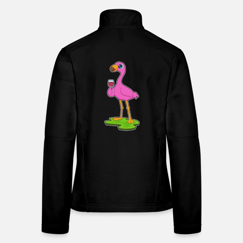 Flamingo Rotwein Frauen Softshelljacke