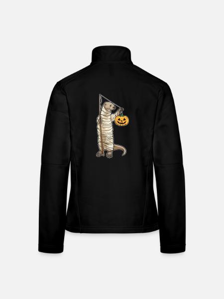 Otter Halloween Fishing - Women's Softshell Jacket - black - Back