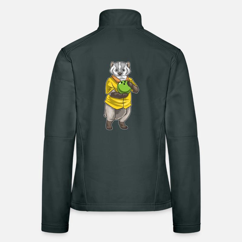 Badger Bowling Boule de bowling Veste en tissu softshell Femme