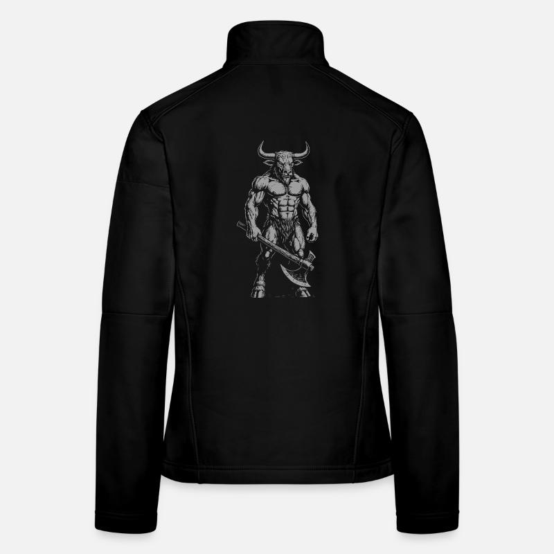Mythical Minotaur Warrior Illustration Women's Softshell Jacket