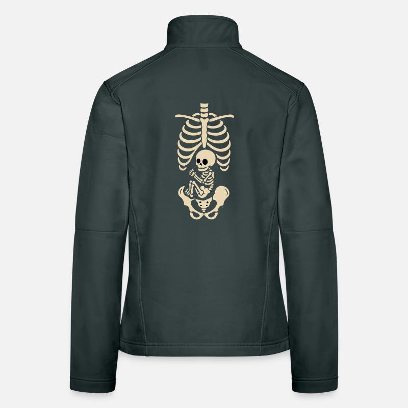Skelett der Mutterschaft Frauen Softshelljacke