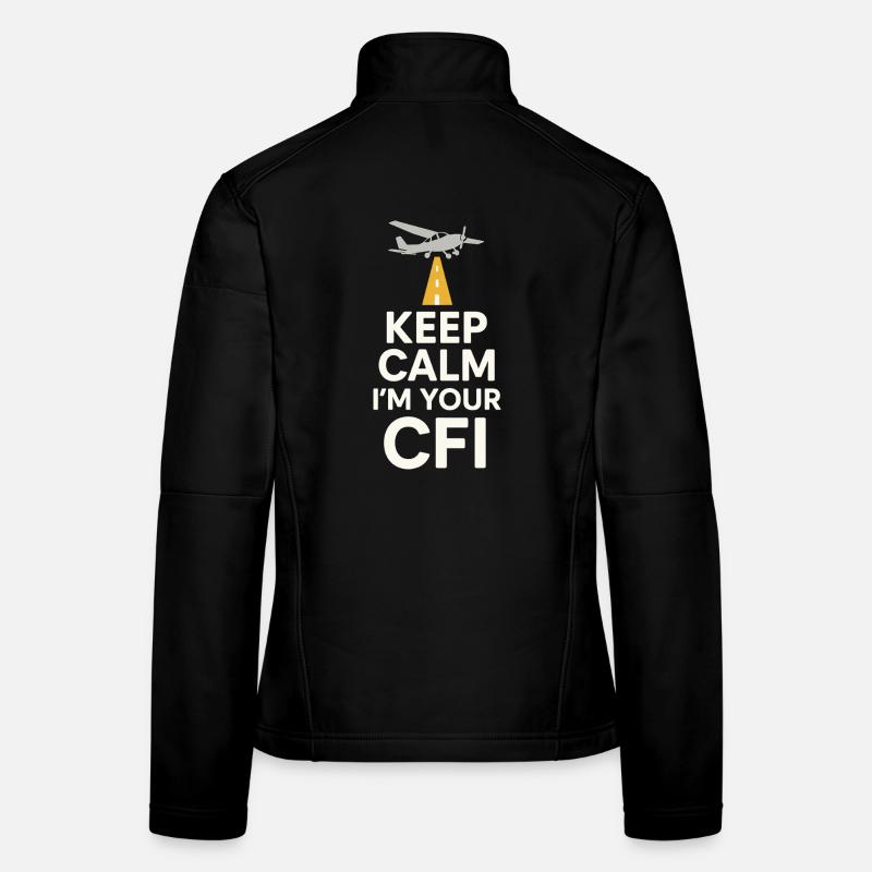Instructeur de vol Cfi Pilote Instructeur d’aviation Veste en tissu softshell Femme