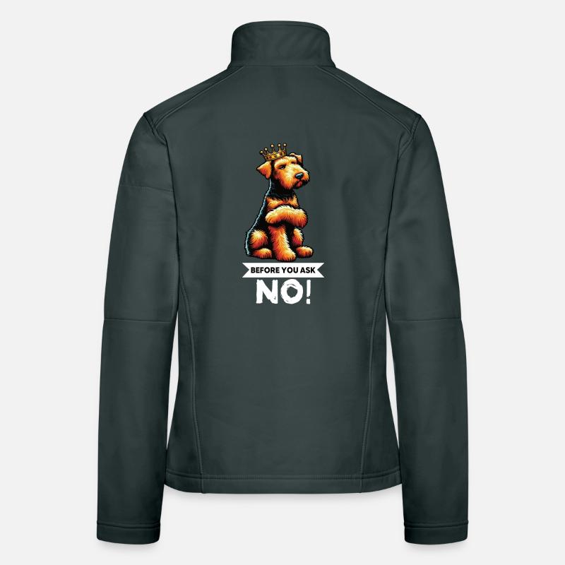 Avant de demander aux Airedale Terrier Airedales Veste en tissu softshell Femme