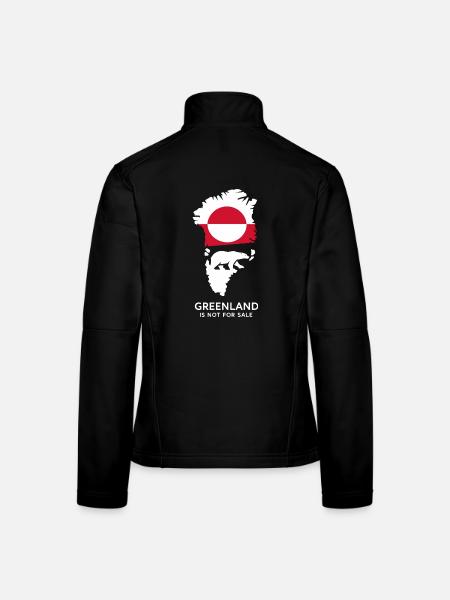 Greenland Polar Bear Flag Arctic Nature Gift - Women's Softshell Jacket - black - Back