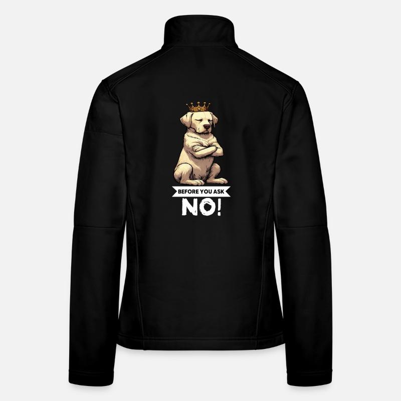 Avant de demander à Labrador Labrador Labrador Propriétaire Labrador Veste en tissu softshell Femme