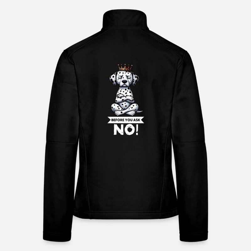 Avant de demander aux Dalmatiens Amants Dalmatiens Veste en tissu softshell Femme