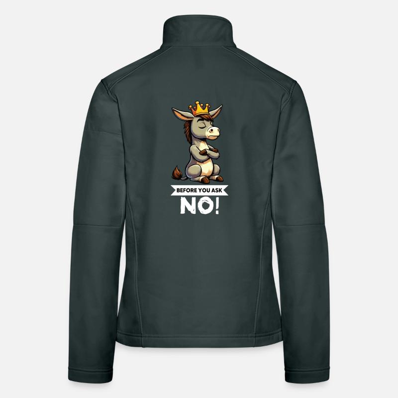 Before You Ask Esel Eselchen Eselhalter Muli Mulis Frauen Softshelljacke