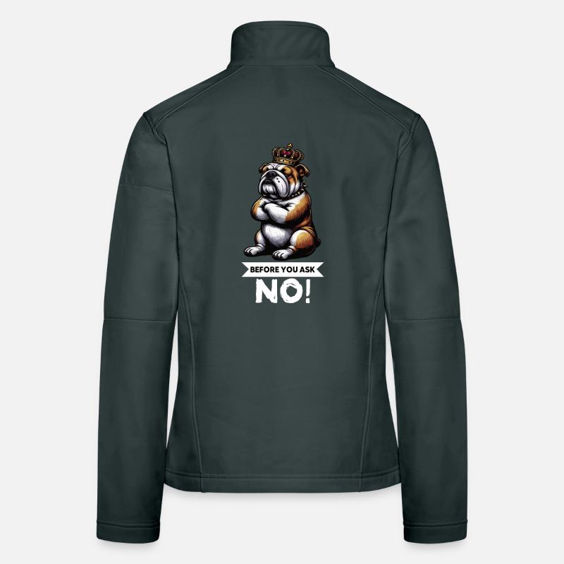 Avant que vous ne demandiez les bully bully du bouledogue anglais Veste en tissu softshell Femme