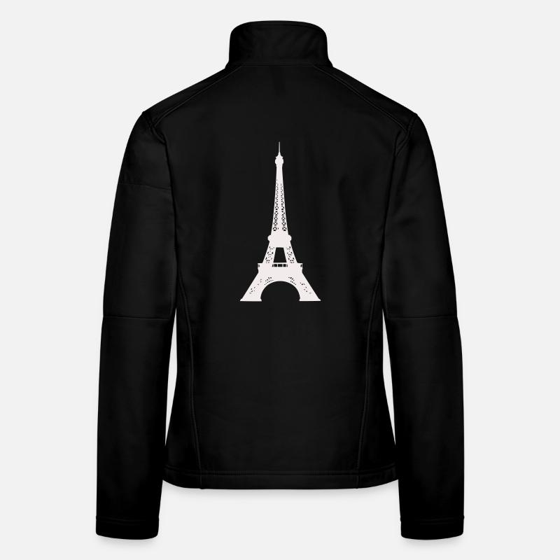 Eiffelturm Silhouette Druck Frauen Softshelljacke