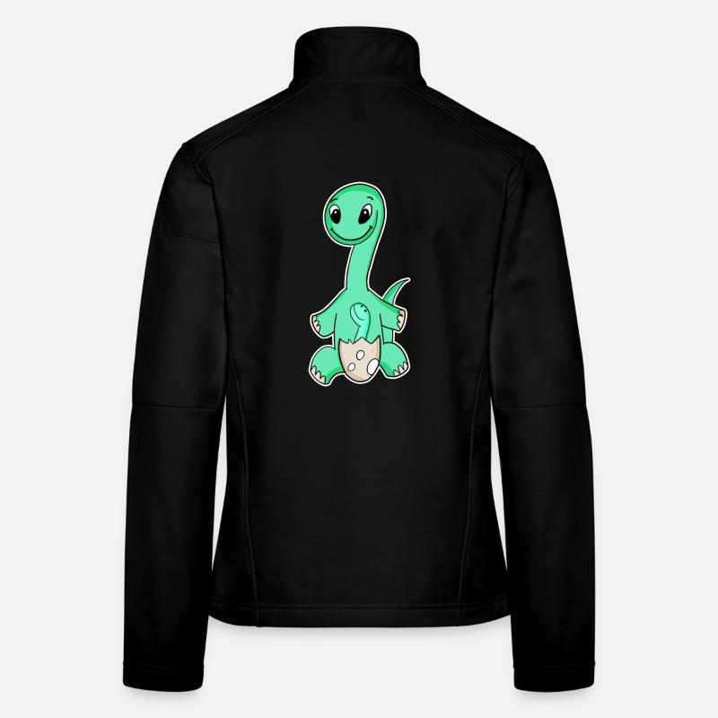 Dinosaurs with Baby Dinosaurs Women's Softshell Jacket