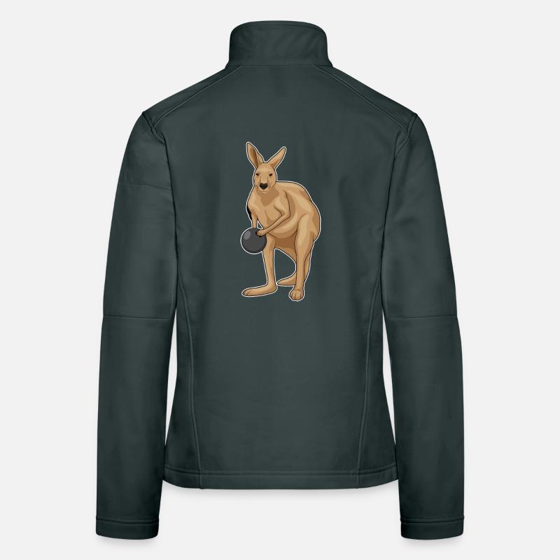 Boule de bowling Kangourou Veste en tissu softshell Femme