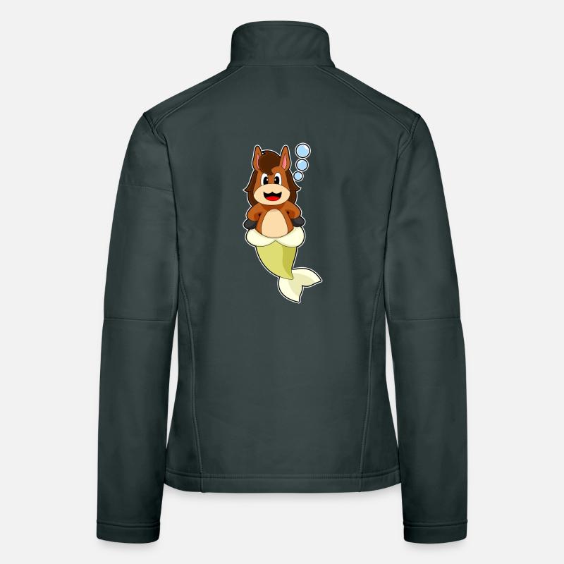 Sirène de cheval Veste en tissu softshell Femme