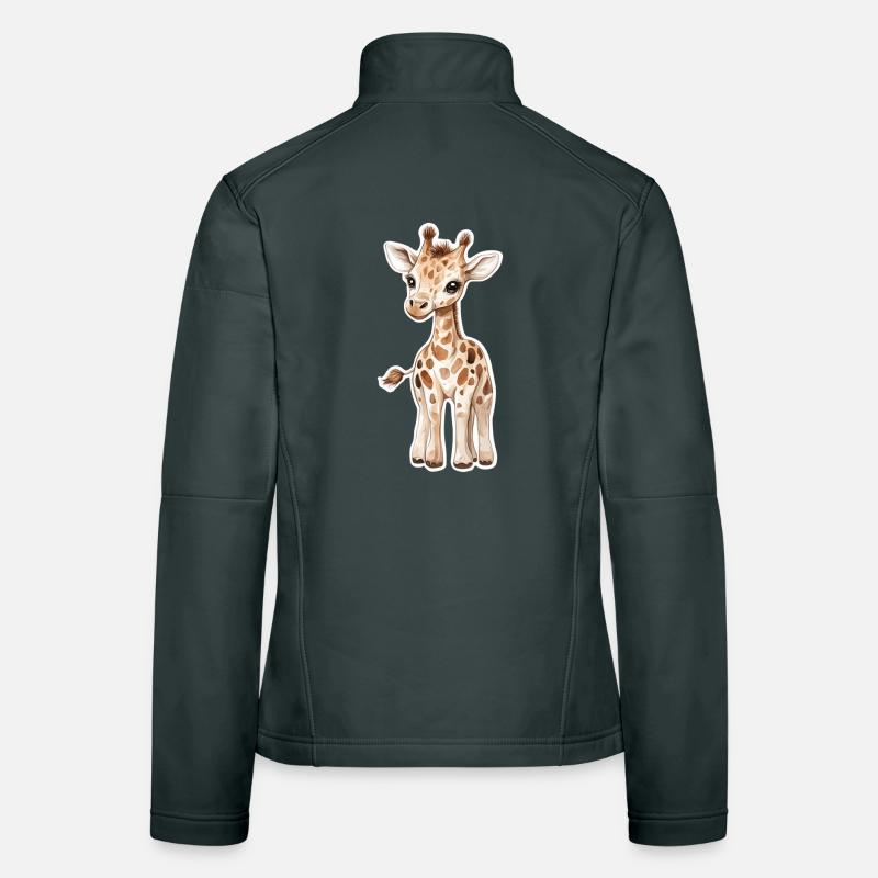 Giraffe Frauen Softshelljacke