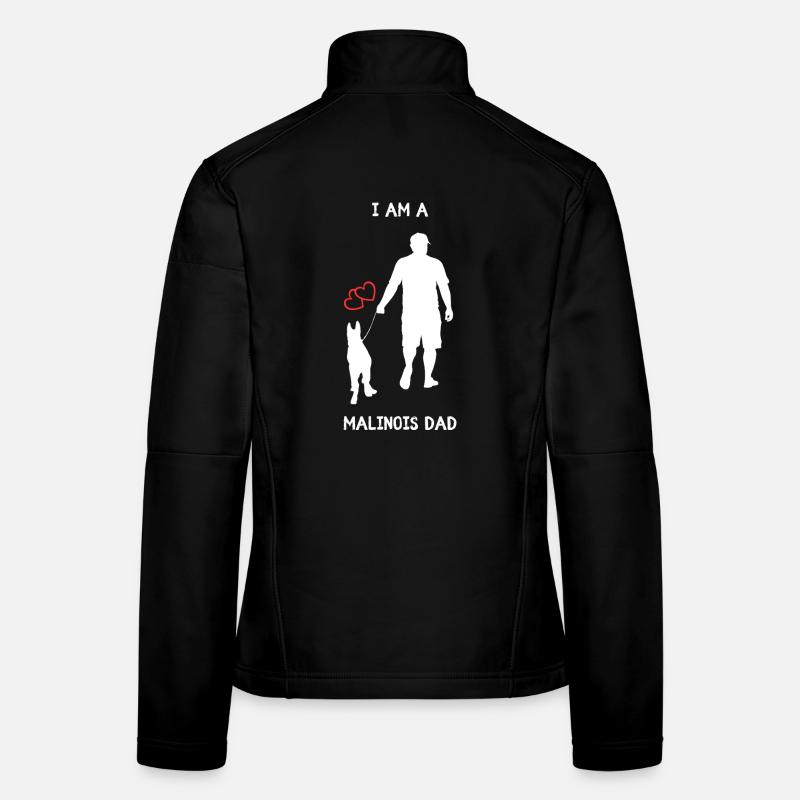 Malinois Dad  - Frauen Softshelljacke - Schwarz