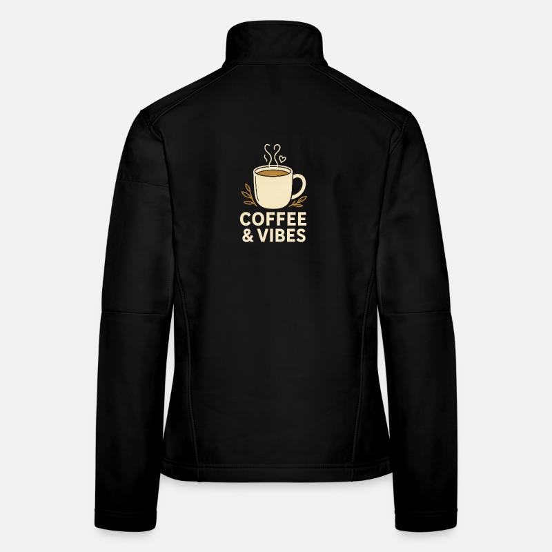 Kaffee & Vibes Becher Illustration Frauen Softshelljacke