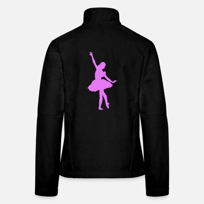 Dancing Ballerina Silhouette Women's Softshell Jacket