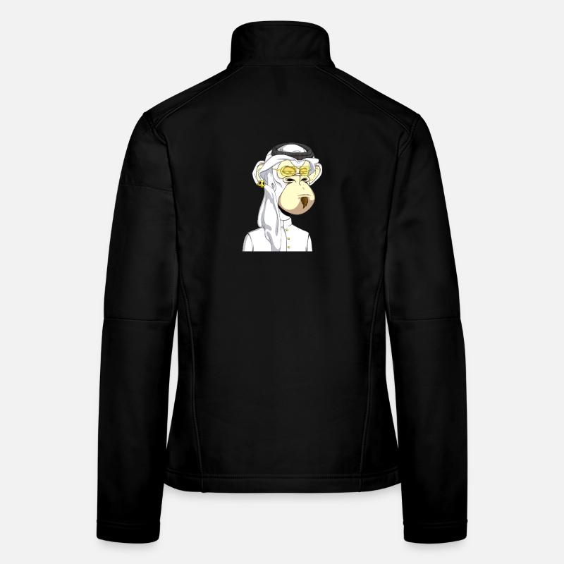 Ape with gold glasses Women's Softshell Jacket