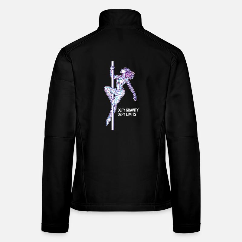 Pole Dance Line Art – Starke Frau Geschenk Frauen Softshelljacke