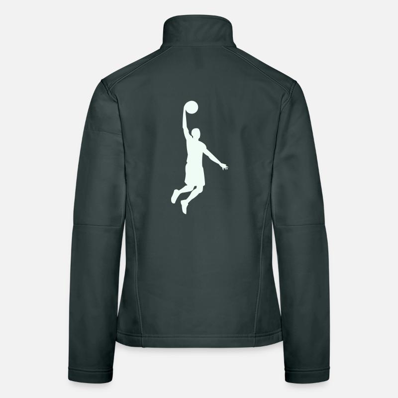 Dunkende Basketball-Silhouette Frauen Softshelljacke