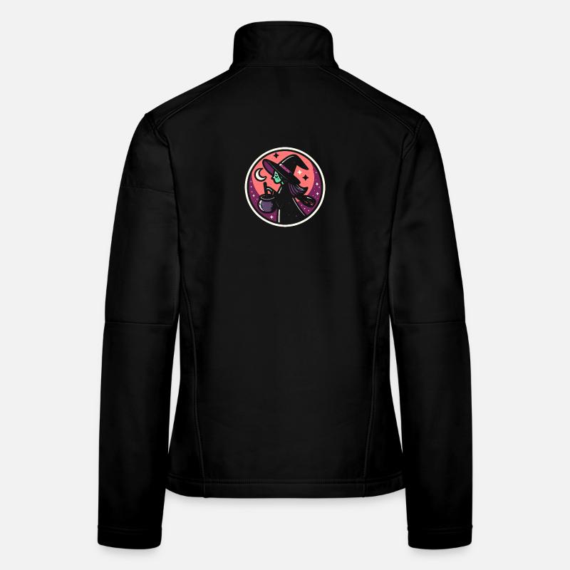 Bande dessinée de sorcière Veste en tissu softshell Femme