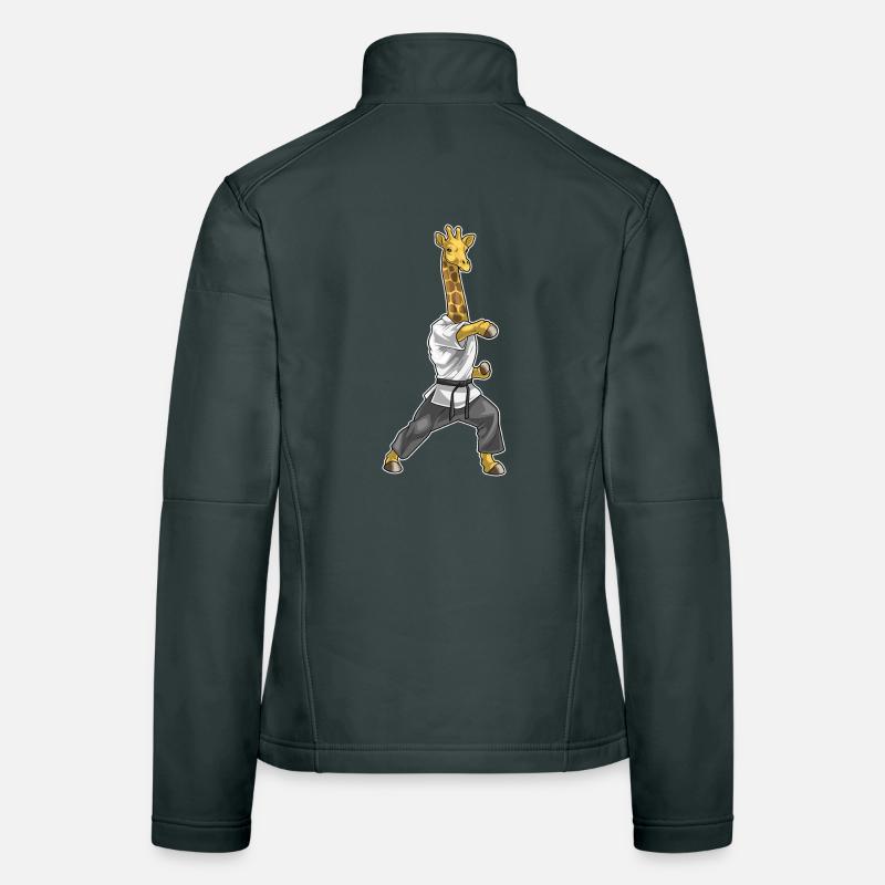 Giraffe Karate Martial Arts Women's Softshell Jacket