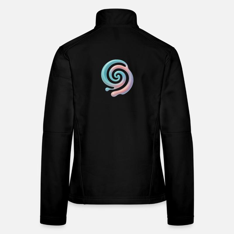 3D Spiral Pastel Women's Softshell Jacket