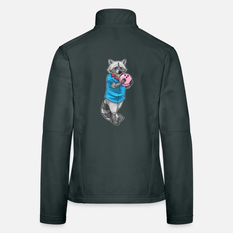 Waschbär Bowling Bowlingkugel Frauen Softshelljacke