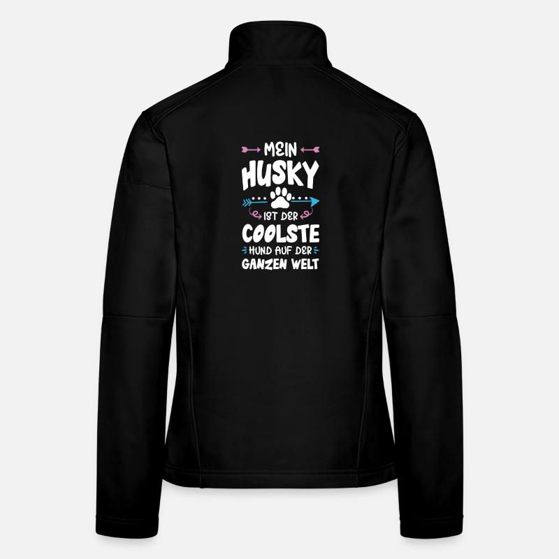 husky hund spruch Frauen Softshelljacke