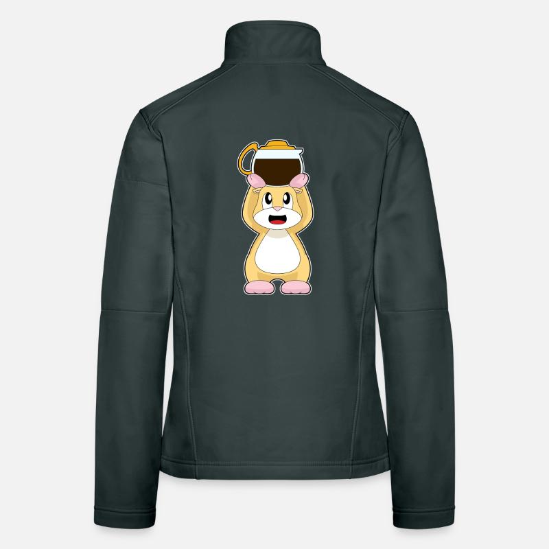 Hamster Coffee Coffee Pot Women's Softshell Jacket