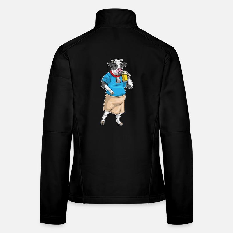 Kuh Bier Frauen Softshelljacke