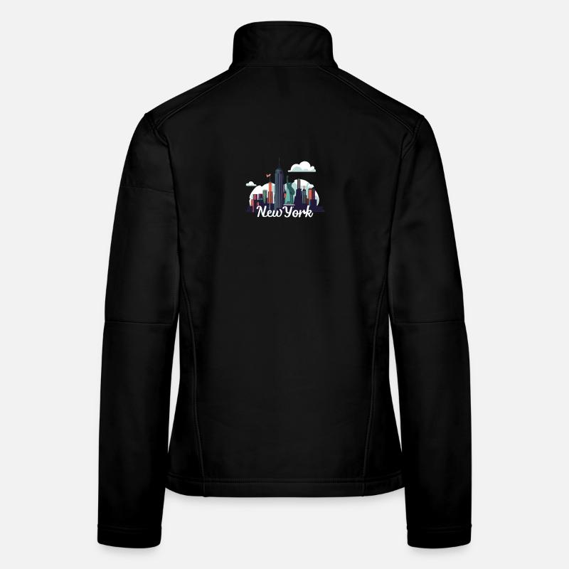 New Yorker Skyline Splash - Frauen Softshelljacke - Schwarz