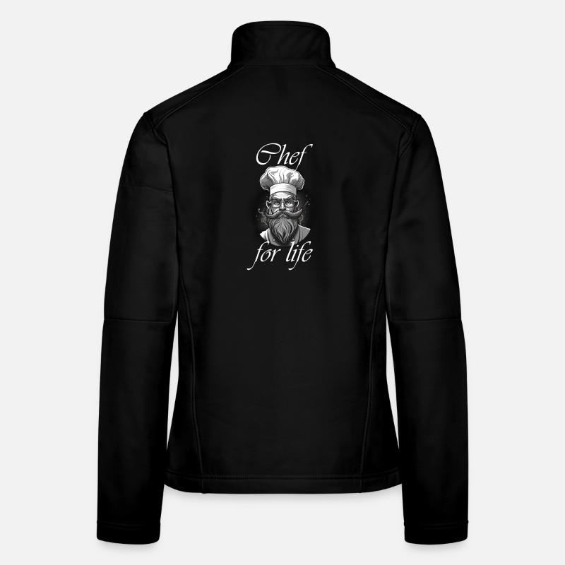 Chef for life weiß - Frauen Softshelljacke - Schwarz