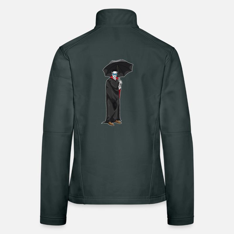 Vampire Halloween Umbrella Women's Softshell Jacket