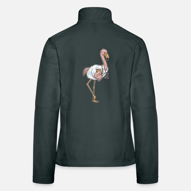 Flamingo Arzt Stethoskop Frauen Softshelljacke
