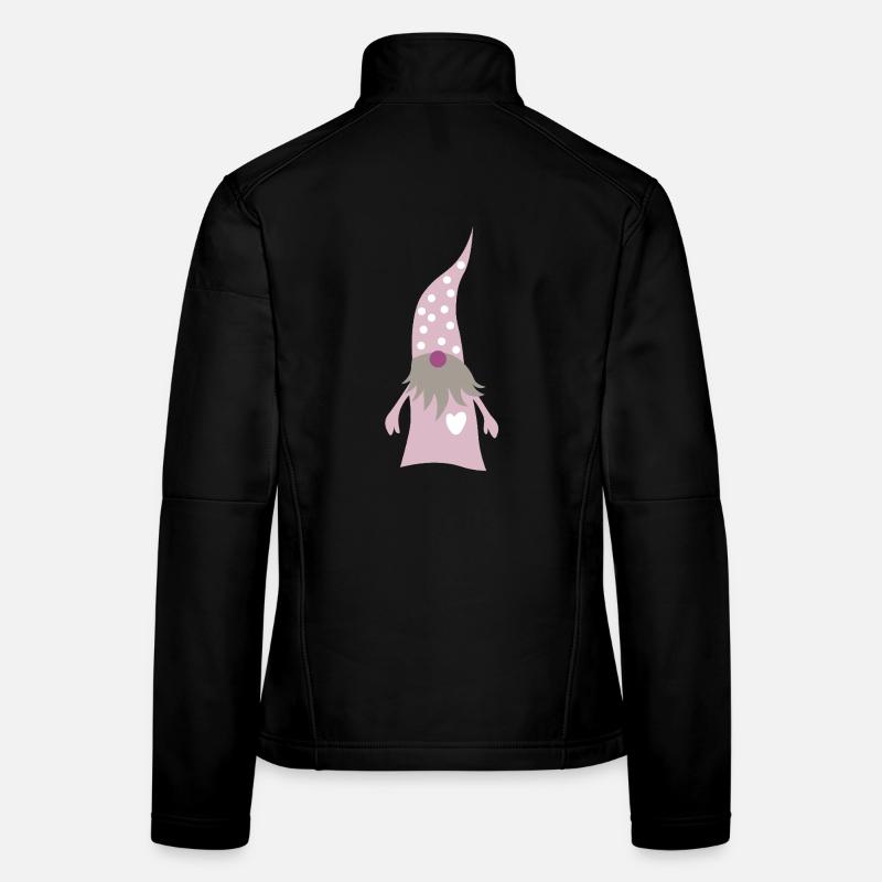 Noël de Noël Gnome Dots Pink Pastel Veste en tissu softshell Femme