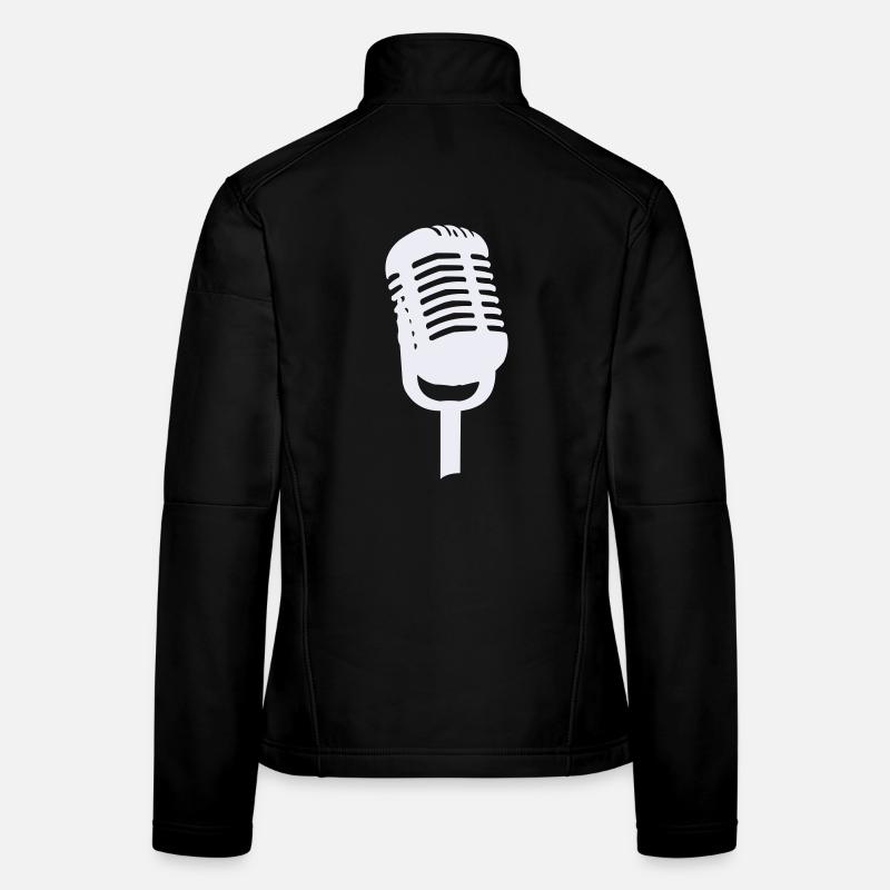 Mikrofon Frauen Softshelljacke