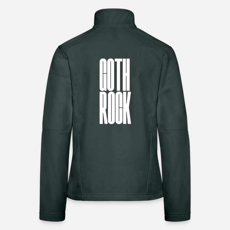 Art typographique vertical du goth rock Veste en tissu softshell Femme