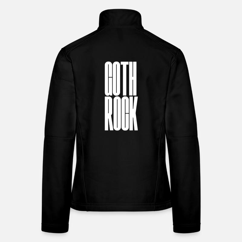 Art typographique vertical du goth rock Veste en tissu softshell Femme